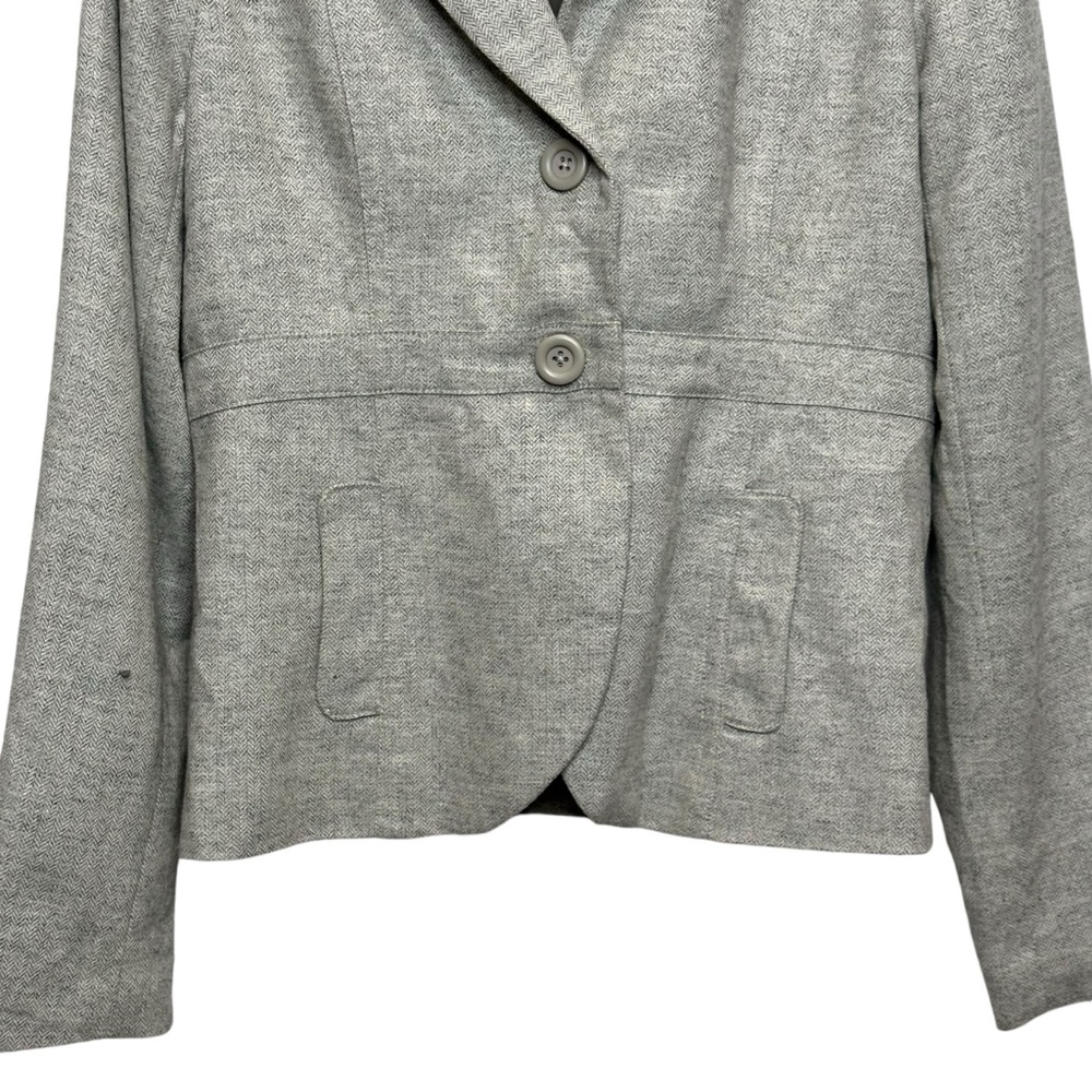Fossil Gray Wool And Rayon Blend Two Button Blaze… - image 6
